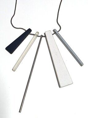 Geometric spike slider necklace